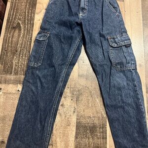 Boys Wrangler slim 12 carpenter dark wash blue jeans